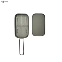 Outdoor Travel Picnic L Size Aluminum Camping Cooker Mess Kit Mess Tin Lunch Box Camping