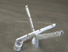 Galvanized chain link fence fitting barbed wire