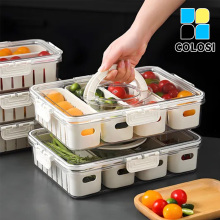 Fresh-keeping and draining storage box