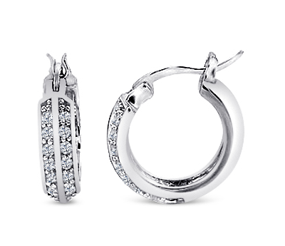 Signet Jewelers rhodium plating cubic zirconia earrings