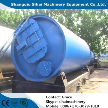 Waste tire recycling to base oil equipment