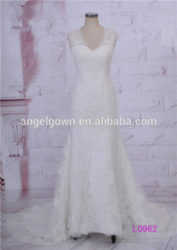 real picture wedding dress china /vintage lace wedding dress appliques