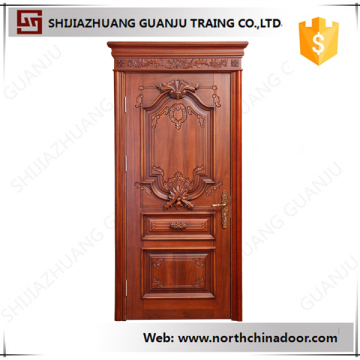 Solid wood bedroom door design wood veneered door painting finish solid wooden door