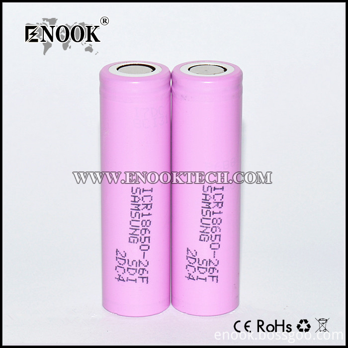 Samsung 26f 18650 3.7v 2600mah E-cig Battery