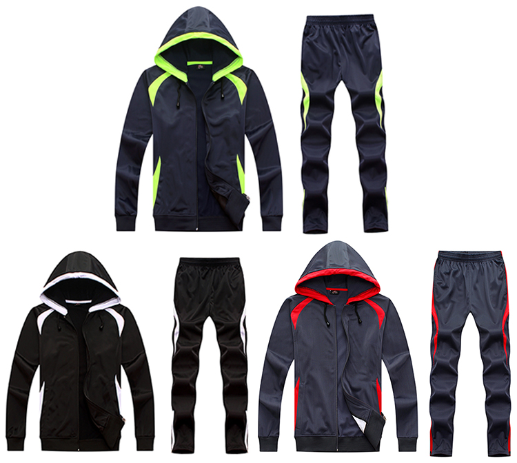 Lidong Men Sport Suit Latest Design Plain Tracksuit Sportswear Fitness Polyester Men Sports Apparel