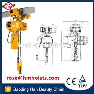 HSY trolley electric hoist crane 2 tons