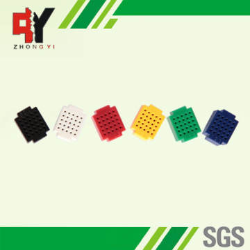 25 tie-points mini test breadboard