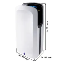 Hand Dryer with Sensor & UV Lamp - White