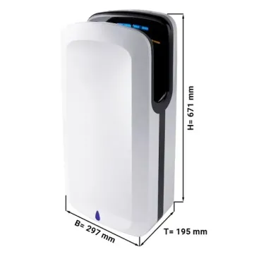 Hand Dryer with Sensor & UV Lamp - White