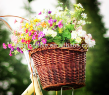 Wicker flower basket wicker bicycle front basket removeable wicker basket