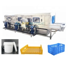 Automatic Plastic Bin Cleaning Machine - Bucket Washing Equipment