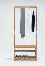 bamboo clothes hanger rack