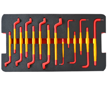 VDE 14pcs ring wrench and hex key