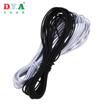 1mm/2mm/3mm/4mm/5mm black/white round rubber elastic cord binding rope