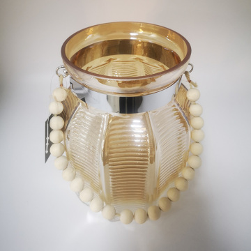 Tea Light Pearly Shell Shape Style Glass Vase