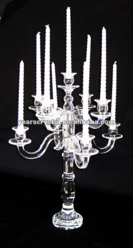 pure crystal glass candelabra for wedding decorations (R-767