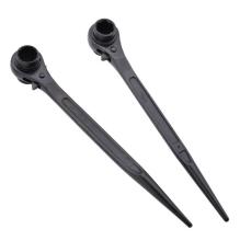 Black Double-Head Scaffold Ratchet Wrench