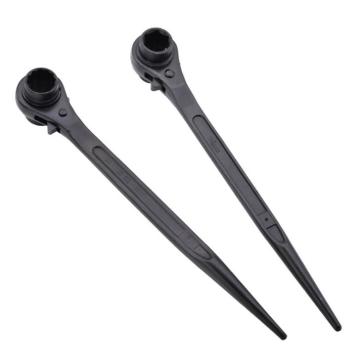 Black Double-Head Scaffold Ratchet Wrench