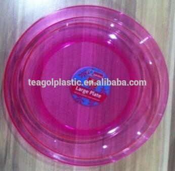 PS picnic plate 10 inch round 25cm plastic #TG20130