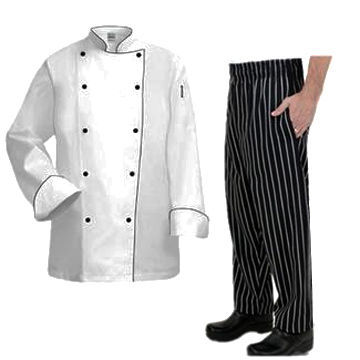 Chef's uniform, comes in white