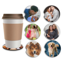 Personalized Ceramic Custom Car Coasters with Photo and Text