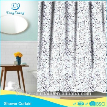 Polyester Fabric Hookless Shower Curtains Printing Gear