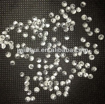 Transparent hole shift glass bead for garments