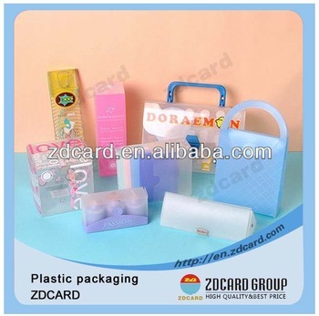 clear gift box/plastic packages with printing