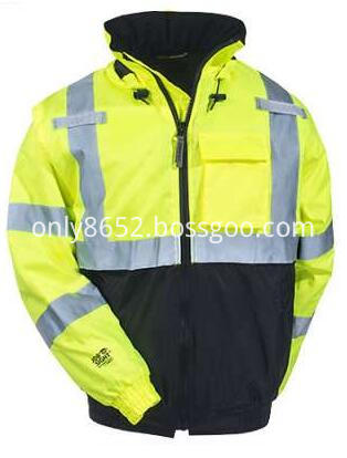 Men's High-Visibility Waterproof Insulated Hooded Jacket