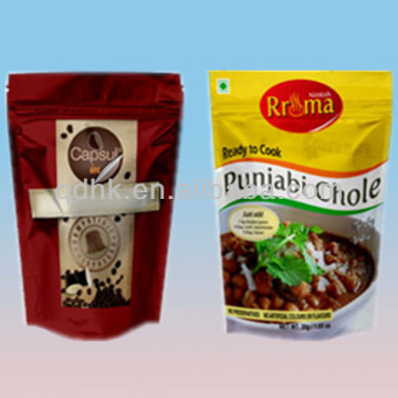 Stand Up Ziplock Punjabi Chole Packaging Bag