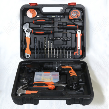 Midstar 92PCS Professional Lithium Battery Drill Power Tool Set 12V Battery Electric Drill Maintenance Tool Kit