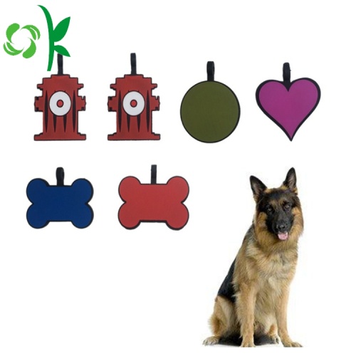 Пользовательский мультфильм Shaped Dog tag Silicone Pet Tag