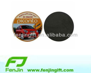 pvc rubber magnetic coaster