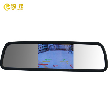 4.3" Clip-on Car Rear View Mirror Monitor White Mirror