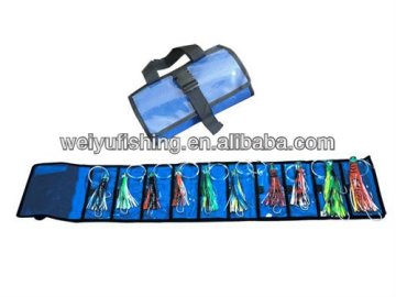 fishing lure combo set rigged marlin lure blue mesh bag trolling lure fishing tackle