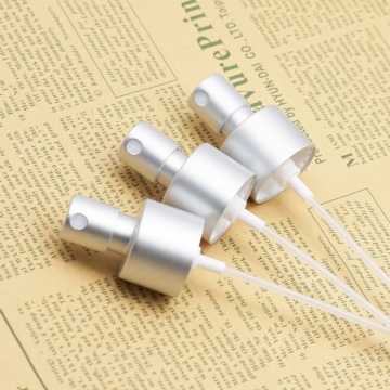 Matte Silver Aluminum Fine Mist Sprayer For Bottles