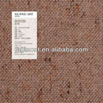 POLYESTER WOOL BLEND CARPET PLAIN COLOR