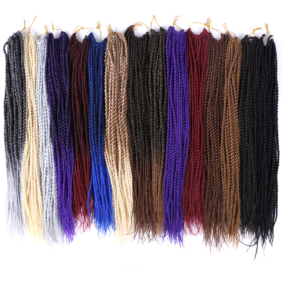 24inch Senegal Twist Crochet Braids Senegalese Twist Synthetic Braiding Hair Ombre Color