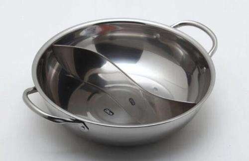 28-34cm Stainless Steel Hot Pot dengan Divider