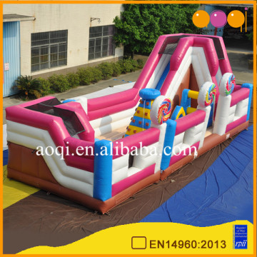 Multifunctional kids inflatable items candy lollipop inflatable bouncer fun city for sale