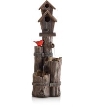 35 &quot;Tall Outdoor 3 Laag Birdhouse Water Fountain