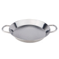 Stainless steel paella pan seafood pan with handle