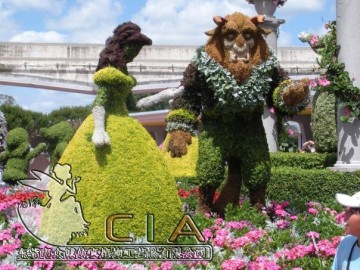 Perennial artificial greenery love topiary Beast&Beauty grass statue