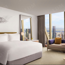 Custom Crafted Solid Wood Luxury Hotel Bedroom Furniture