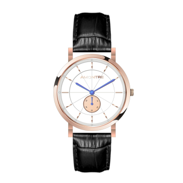 Men`s Ultrathin Swiss Quartz Watch Genuine Leather