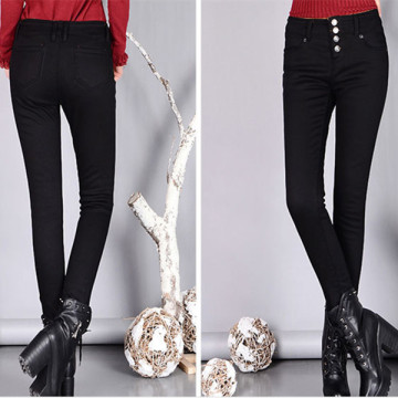 women skinny pants white black color pencil pants cotton black elastic leggings