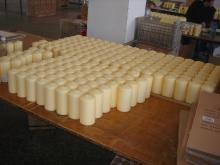 Ivory colour Festive Pillar Candles