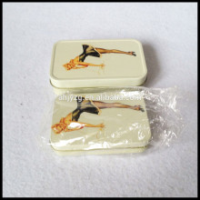 cute rectangular shape small metal tin boxes