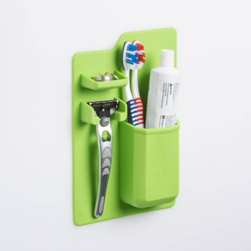 Özel silikon diş fırçası tutucu jilet banyo organizatörü