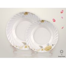 Плоская тарелка для ужина элегантной формы - 6 дюймов
